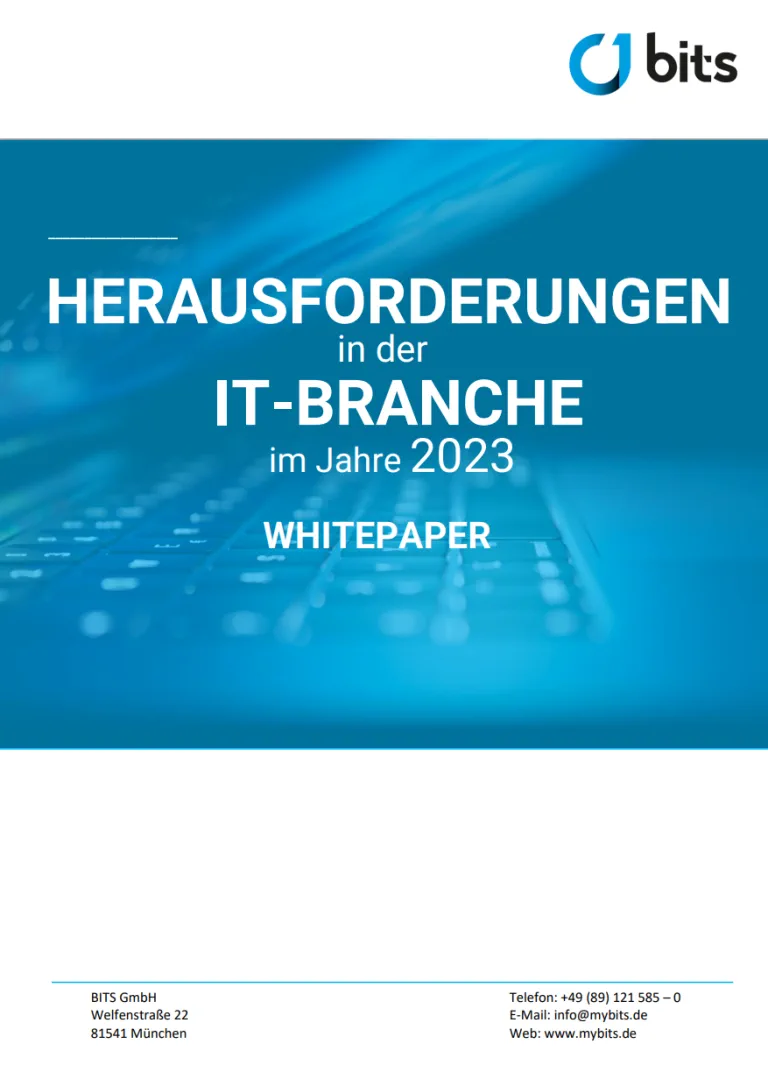 Titelseite des Whitepapers „Herausforderungen in der IT-Branche im Jahre 2023“