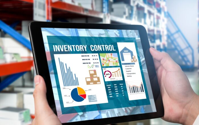 Warehouse management innovative software in computer for real time monitoring