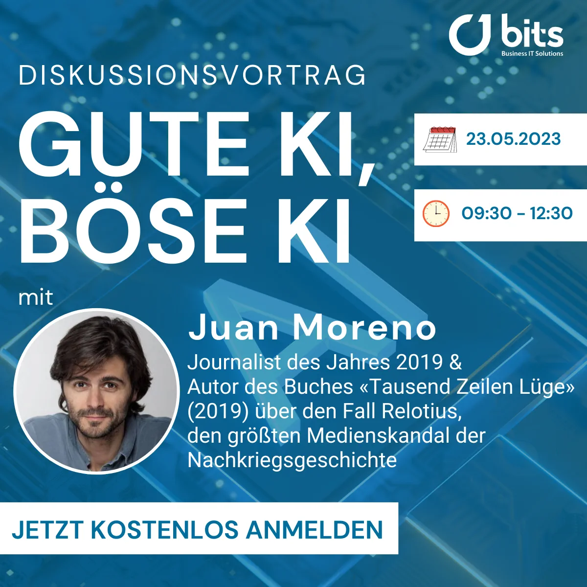 Gute KI, böse KI – Diskussionsvortrag mit Juan Moreno und Marc Schallehn