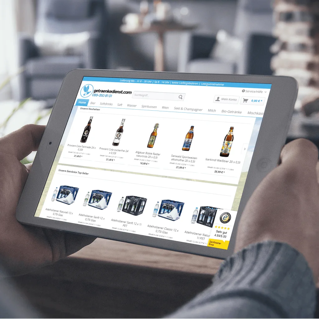 Aufbau und Betrieb der DACH weiten Internet E-Commerce Plattform www.getraenkedienst.com